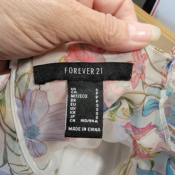 Forever 21 Size S Organza Puff Sleeve Babydoll Mini Dress, Exc. Used Condition - Picture 15 of 16